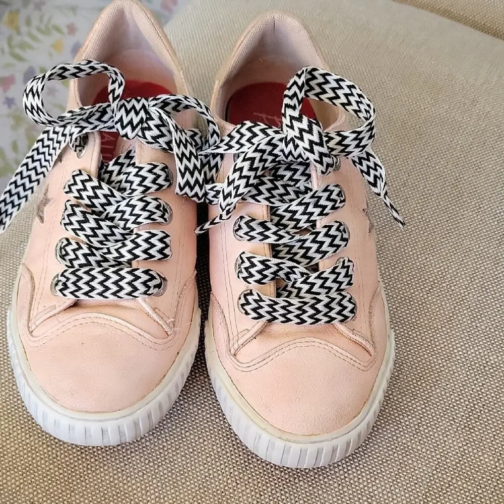 Blowfish Malibu Wander Blush Glitter Star Sneakers Girls Size 4, Girlhoodcore